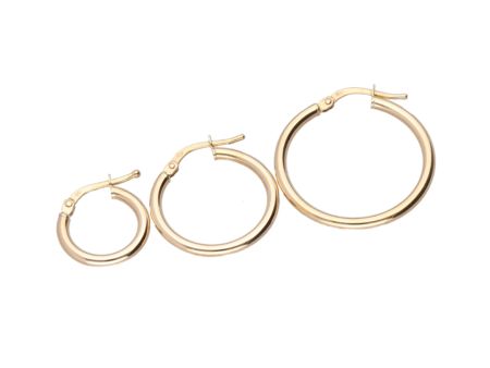 9ct Gold Hoop Earrings Set Supply