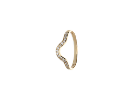 9ct Gold Broad Curve Pave Band For Discount