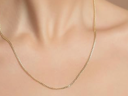 9ct Gold Curb Necklace (0.40 Gauge) For Cheap