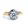 Verge Set Diamond Solitaire Ring in Yellow Gold on Sale