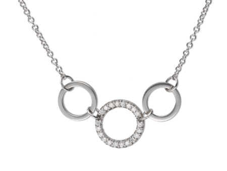 9ct Gold Multi Circle Diamond Necklace Sale