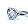 Verge Set Heart-Shaped Diamond Solitaire Ring Hot on Sale