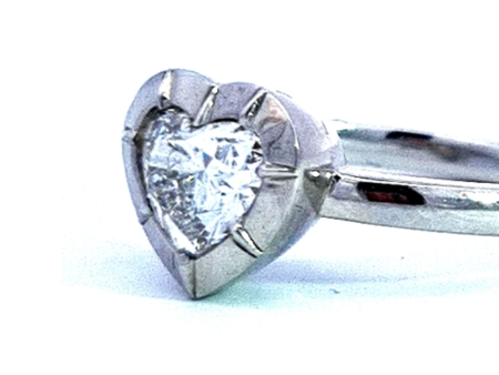 Verge Set Heart-Shaped Diamond Solitaire Ring Hot on Sale