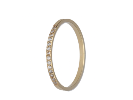 Micro Pave Diamond Straight Band For Cheap